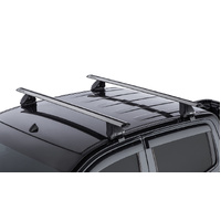 Ford Rhino Vortex Roof Rack Silver 2 Carry Bars For Ranger PX MKII MKIII Double Cab
