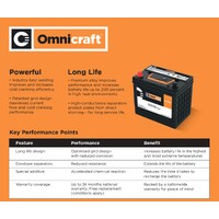 Omnicraft Premium Ford MF Battery 625CCA Falcon AU BA BF FG FGX Territory SX SY