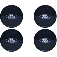 Ford 4 X Black Alloy Wheels Centre Cap FGX Plastic