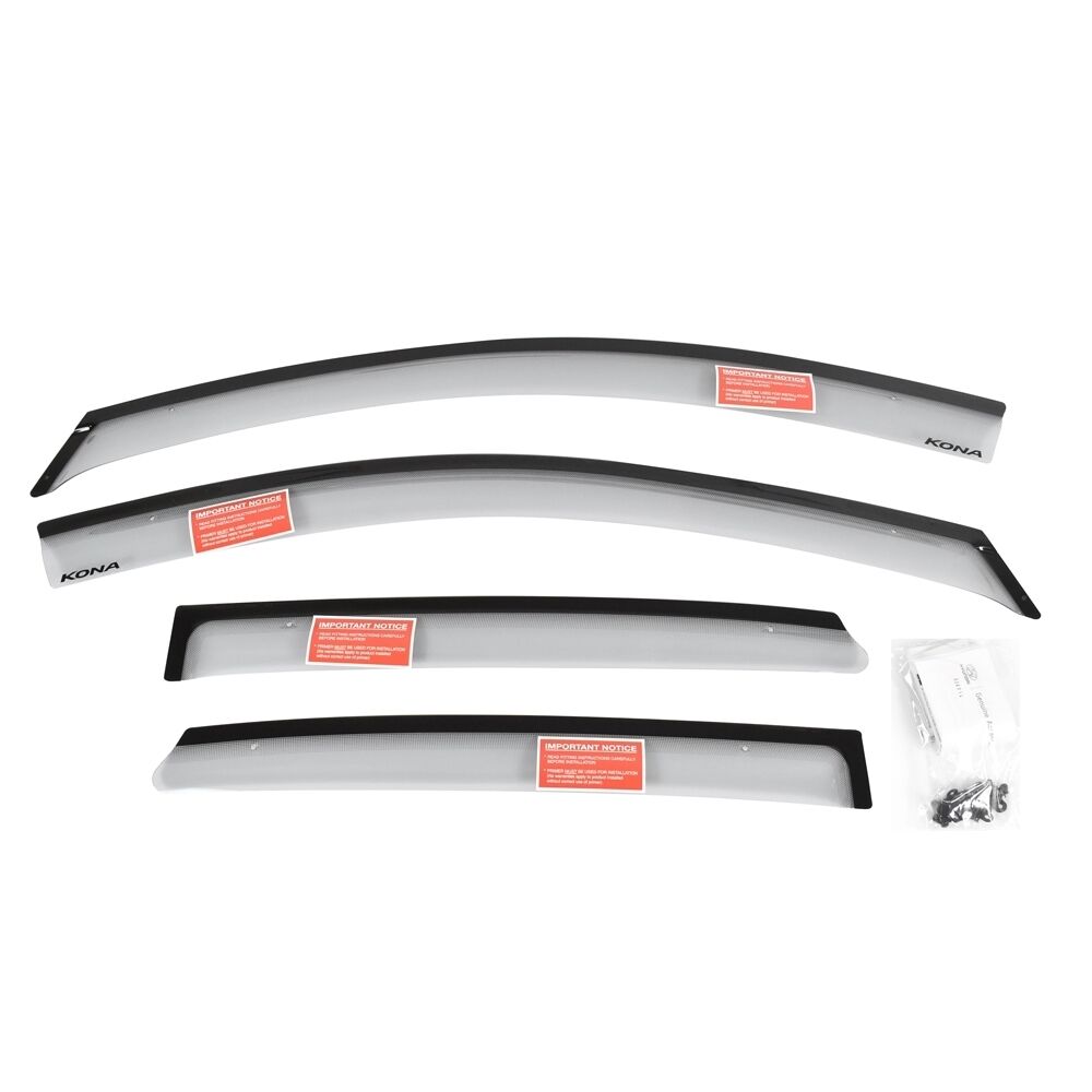 Hyundai Kona Genuine Tinted Style Visors Slim Window Weather Shield Set