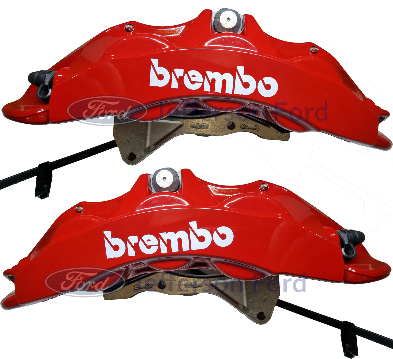Genuine Ford FPV RED Brembo FG FGX 6 Piston FRONT brake caliper & Pad Set RH LH