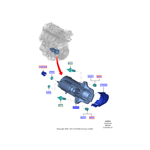 Ford Starter Motor For Ecosport, Focus, Kuga & Mondeo