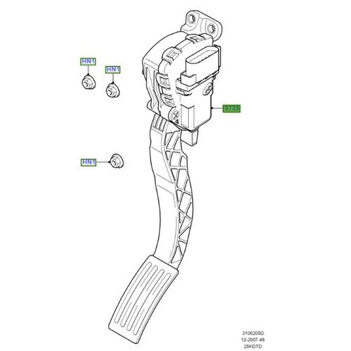 Ford Accelerator Sensor and Pedal Assy For Focus XR5 LV 