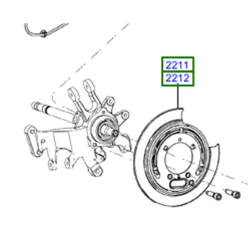 Ford Falcon Dust Shield RH for Rear Disc Brake