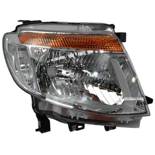 Ford Headlight Right Hand Drivers Side Chrome For Ranger PX 2011-06/2015