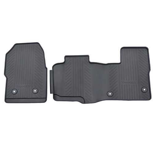 Ford Front All Weather Rubber Floor Mats Dual Passenger Seat for Transit Custom VN VO 2014-Onwards