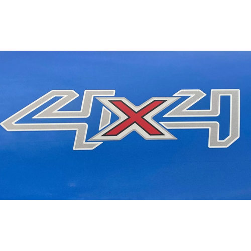 Ford '4X4' Side Tub Sticker Decal Silver for Ranger PX