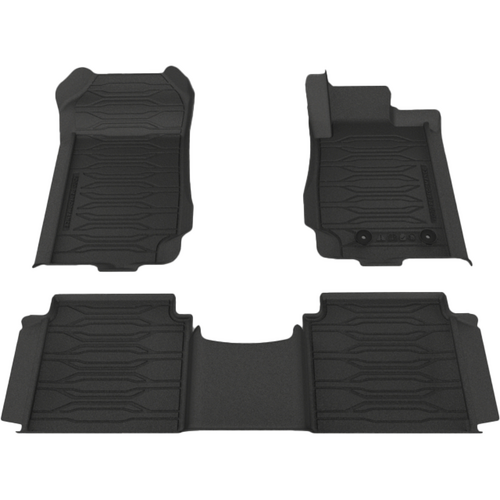 Ford All Weather Rubber Mats Front & Rear Dish Type for Ranger PX XLT 06/2018-04/2022