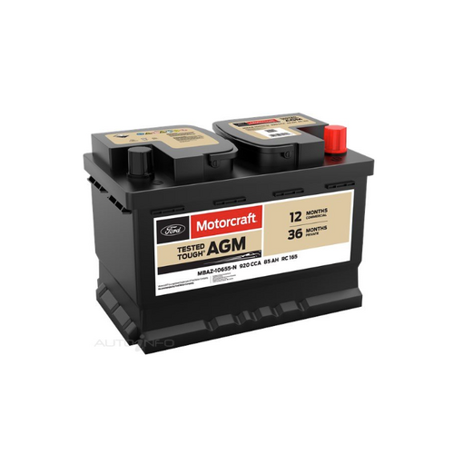 Ford Motorcraft AGM Battery 920 CCA for Endura CA, Everest, Ranger & Focus LZ
