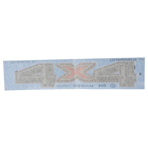 Ford 4X4 Carbonized Grey Decal F150 TFD 10/2020 onwards