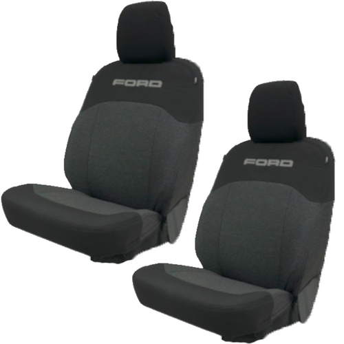Ford Front Fabric Seat Covers Next Gen Ranger XL XLS XLT Raptor Single & Double Cab