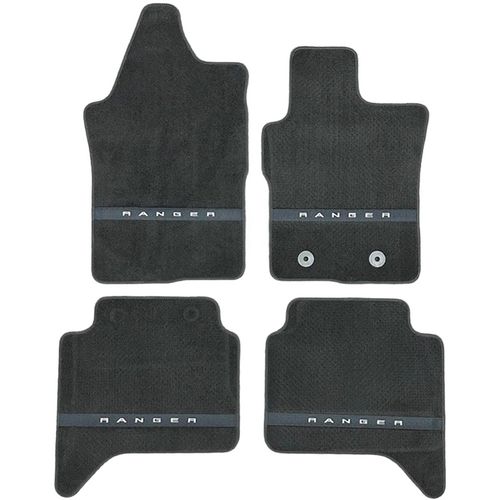 Ford Premium Carpet Mat Front & Rear Set of 4 for Ranger Next-GEN Double Cab