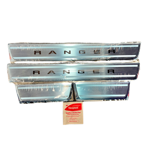 Ford Next-Gen Ranger "Ranger" Alloy Scuff Plates Kit Front & Rear