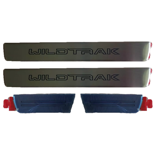 Ford Alloy Scuff Plates Kit Front & Rear for Ranger Next-Gen Wildtrak 2022-Onwards