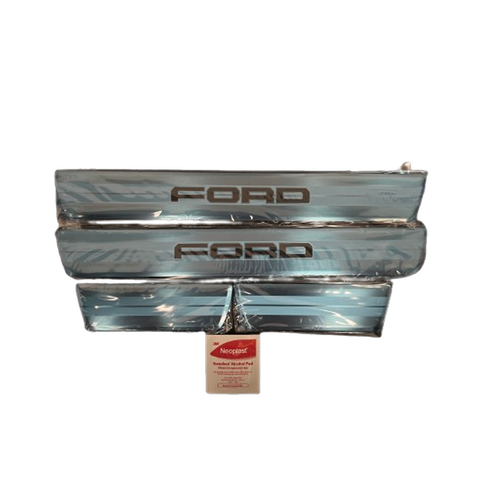 Ford Scuff Plates Set of 4 Front Ford Logo & Rear No Logo for Ranger & Everest Next-Gen 2022-Onwards