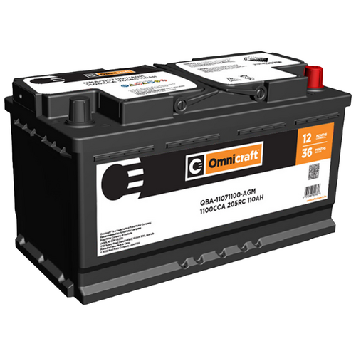 Omnicraft Premium DIN110LH AGM Car Battery 1100CCA for Audi BMW Porsche