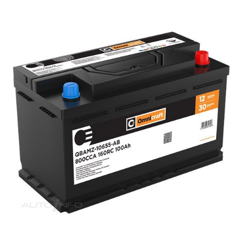 Omnicraft Premium DIN77H DIN75LH MF Battery 800CCA for Ford Dodge LDV Hyundai Renault Volvo