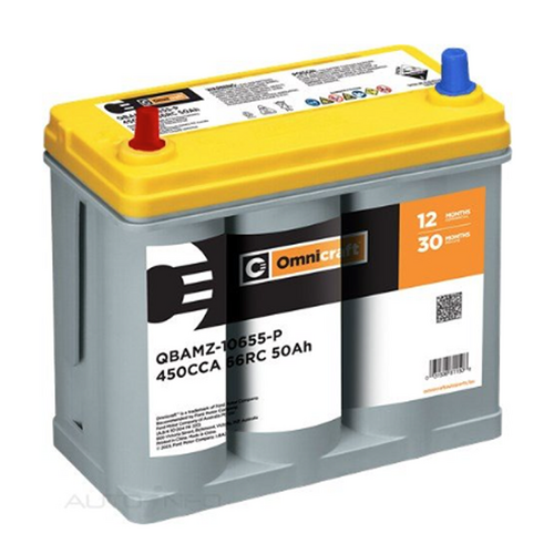 Omnicraft Premium Yellow Top D51RT1 AGM Battery 450CCA Deep Cycle