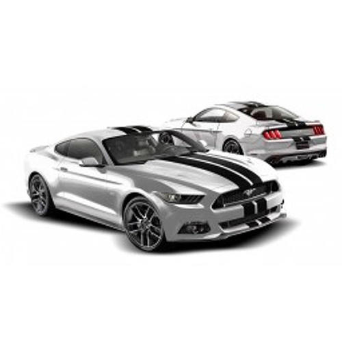 Ford Over The Top Stripe Kit Solid Dual Stripe Matte Black for Mustang 2015-2023
