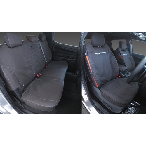 Ford Canvas Seat Covers Vest Type Front & Rear fits Ranger Next-Gen Raptor
