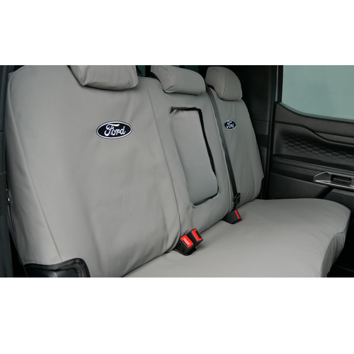 Ford Black Duck Rear Seat Covers Grey for Ranger Super Duty Super Cab 08/2025-Onwards