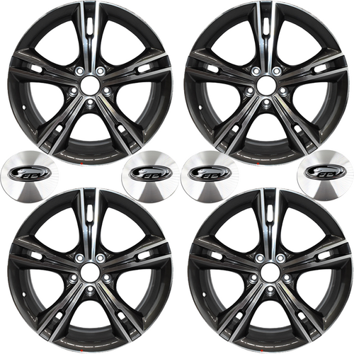 Ford Falcon FPV Alloy Wheels Rims Graphite Insert & FPV Caps Front & Rear 19X8 19X9 AU BA BF FG FGX XR8